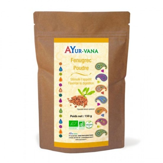 FENUGREC Bio Poudre 150g - Glycémie & Digestion - Ayur-Vana