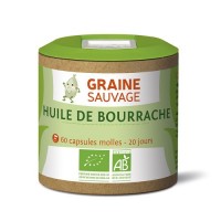 Huile de bourrache Bio - 60 caps. - Graine Sauvage
