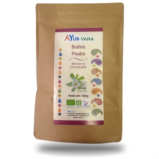 BRAHMI BIO EN POUDRE 150 g - Mémoire & Concentration - Ayur-Vana