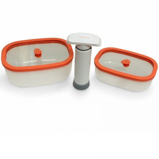 Fresko Lot : Boîtes sous vide 2 boîtes 0.5 0.9L et 1 pompe - AirBlock- Airblock