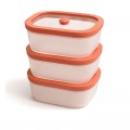 Fresko lot de 3 Boîtes sous vide 0,5L couv. verre trempé - AirBlock- Airblock