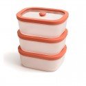 Fresko lot de 3 Boîtes sous vide 0,5L couv. verre trempé - AirBlock- Airblock