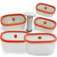 Lot Fresko : Boîtes sous vide 2 boîtes 0.5 0.9L et 1 pompe - AirBlock
