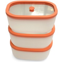 lot de 3 Boîtes sous vide 1,4L Fresko couv. verre trempé - AirBlock
