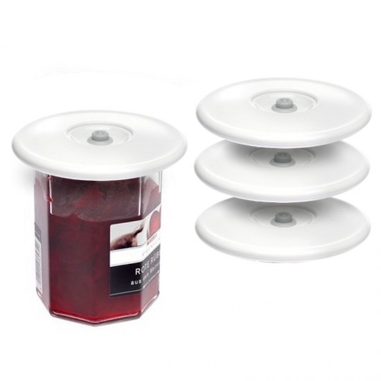 Couvercle x 4 à vide - 13,5 cm sur bocaux de 6 à 12 cm- Airblock