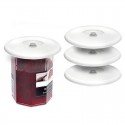 Couvercle x 4 à vide - 13,5 cm sur bocaux de 6 à 12 cm- Airblock