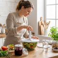 Lot de 5 couvercles adaptables sur casseroles, pots... pour mise sous vide.- Airblock