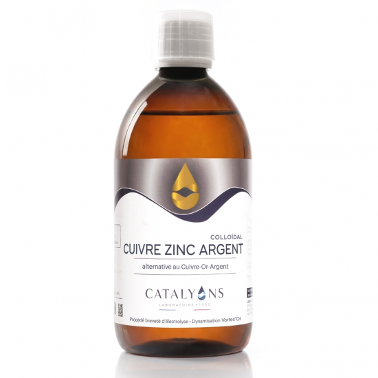 CUIVRE ZINC ARGENT 1L - Vitalité et Immunité (ex Cu-Au-Ag) - Catalyons