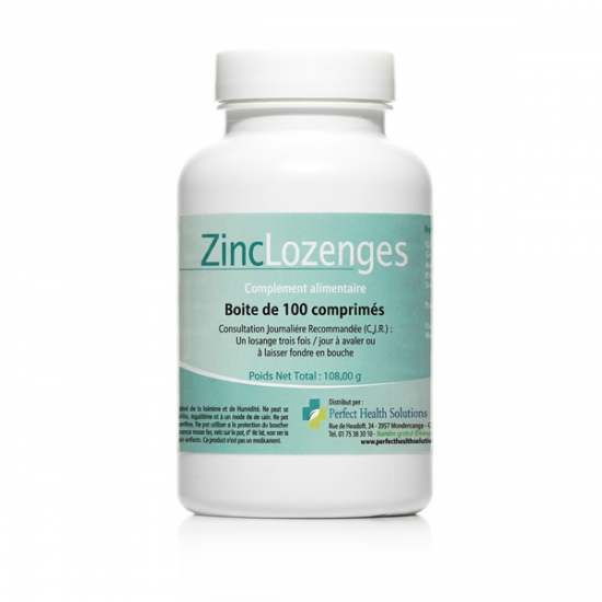 ZINC LOZENGES - Prostate, peau, ongles, cheveux, os - Perfect Health Solutions