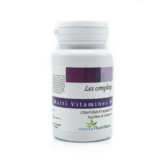 MULTI VITAMINES ET MINERAUX - 120 gél Énergie Immunité - EasyNutrition