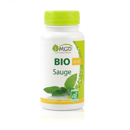 SAUGE BIO - 90 gél. -Ménopause, Confort Féminin, Digestion -MGD NATURE