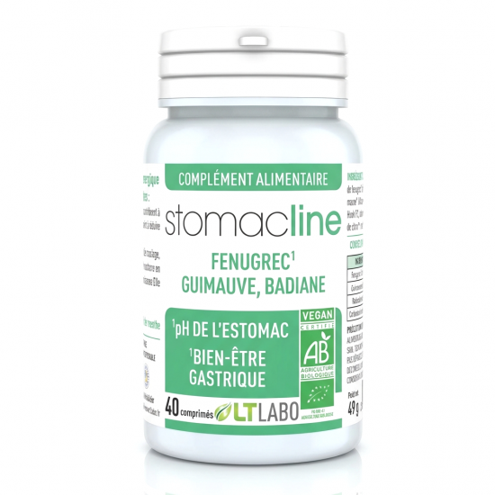 STOMACLINE BiO - 40 compr. - Brûlures & Reflux - LT Labo