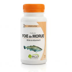 HUILE DE FOIE DE MORUE 140 caps. - Vitamines A & D - MGD Nature