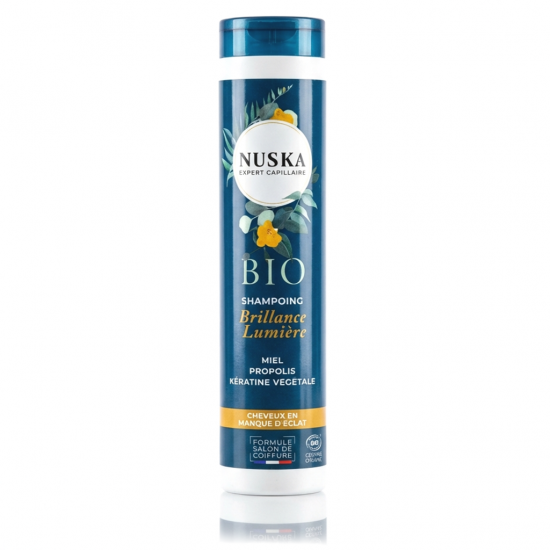 SHAMPOING CHEVEUX BLONDS BIO - Éclat et Reflets Dorés - NUSKA