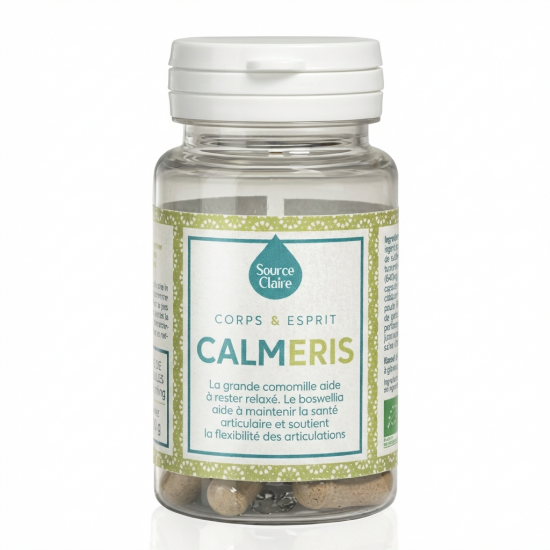 CALMERIS 30 gélules Bio - Sérénité, fatigue, Articulaire - Source Claire