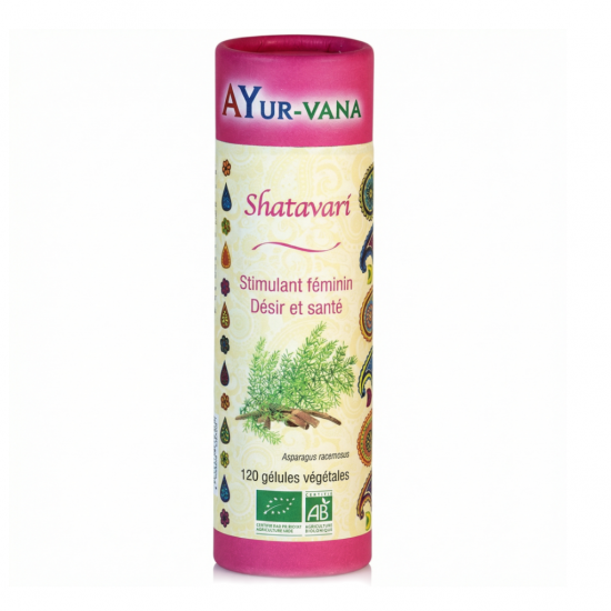 SHATAVARI Bio 120 gél. - Équilibre Hormonal Vitalité - Ayur-Vana