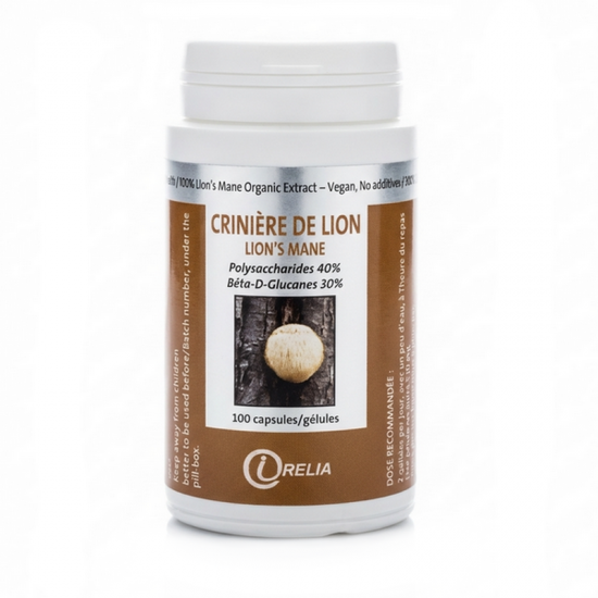 CRINIÈRE DE LION (Hericium Erinaceus) - Mémoire, Concentration, Nervosité - 100 Gél. - IRELIA Botavie