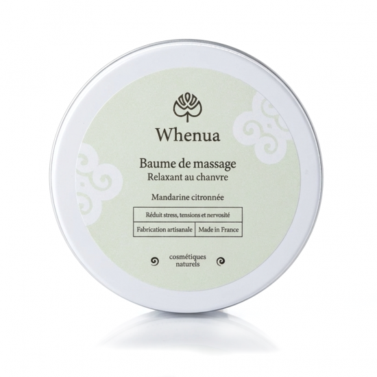BAUME DE MASSAGE RELAXANT Bio Chanvre & Agrumes 100ml - WHENUA