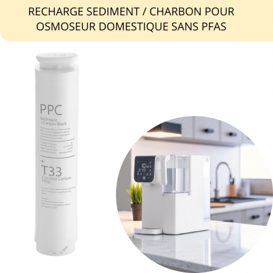 CARTOUCHE SÉDIMENT & CHARBON pour somoseur domestique LEAU-LAVIE