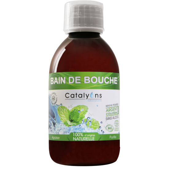 BAIN DE BOUCHE 250ml BIO - Menthe, Argent, Zinc - Catalyons